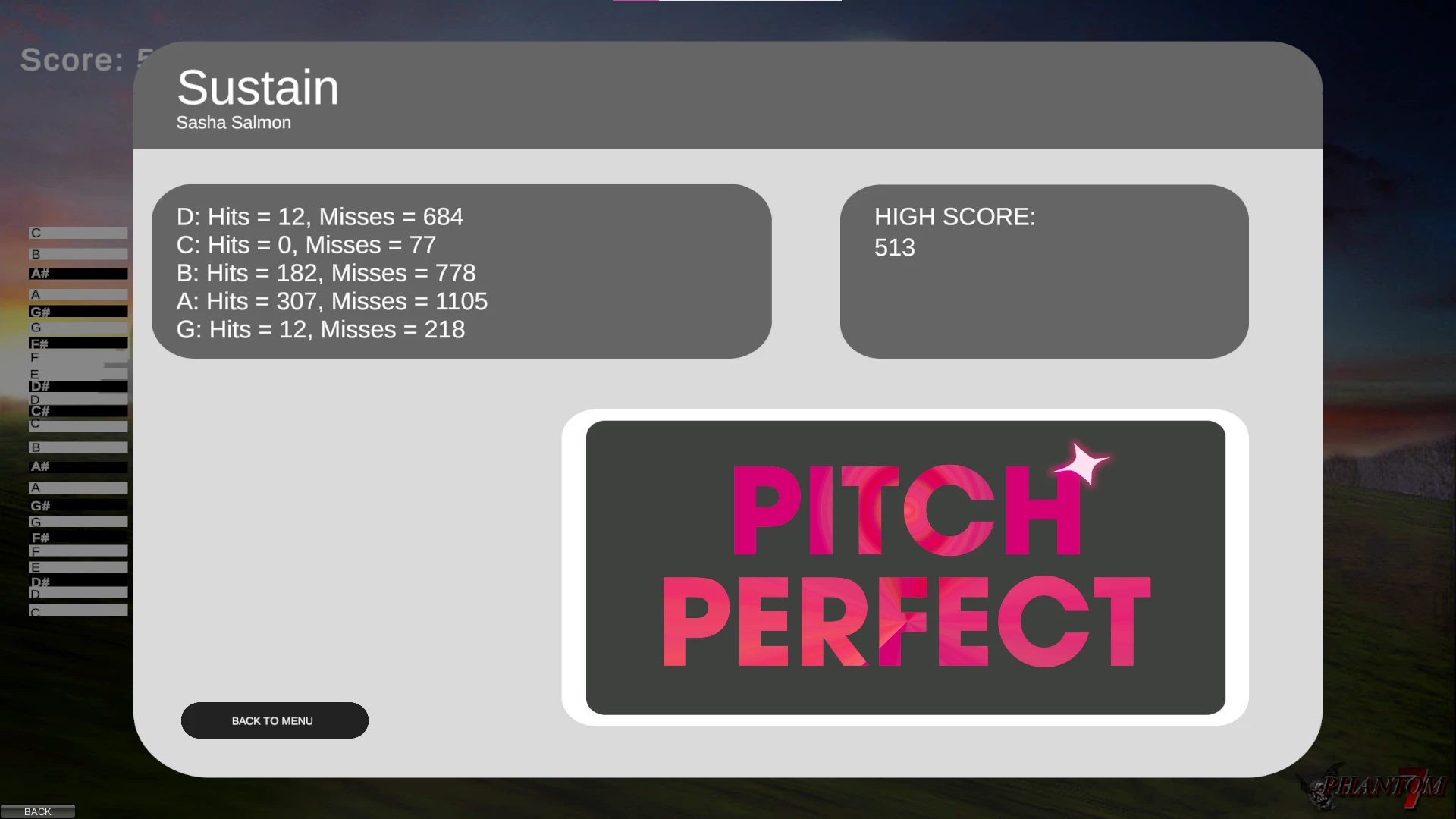 Screenshot voor project Pitch Perfect