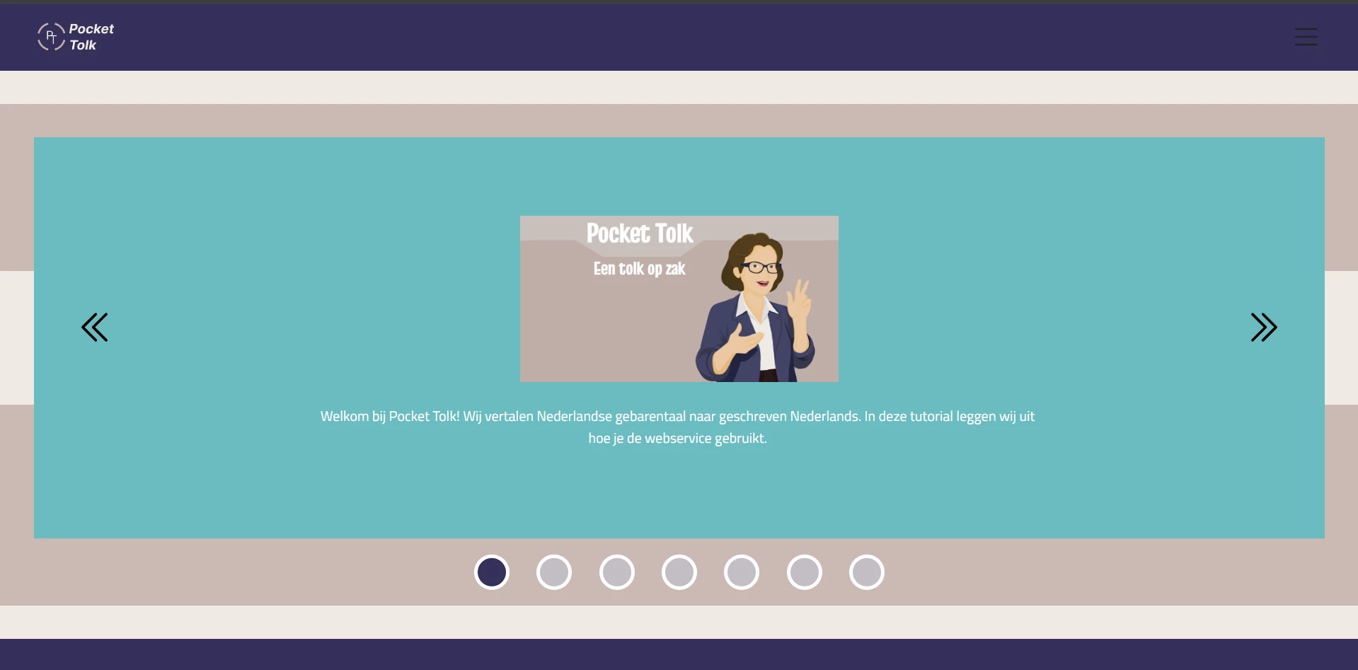 Screenshot voor project Pocket Tolk
