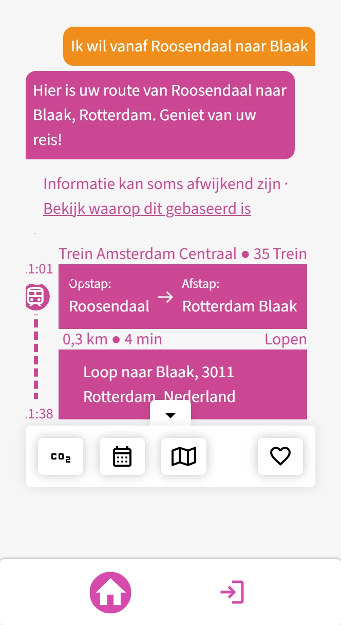 Screenshot voor project MijnOV