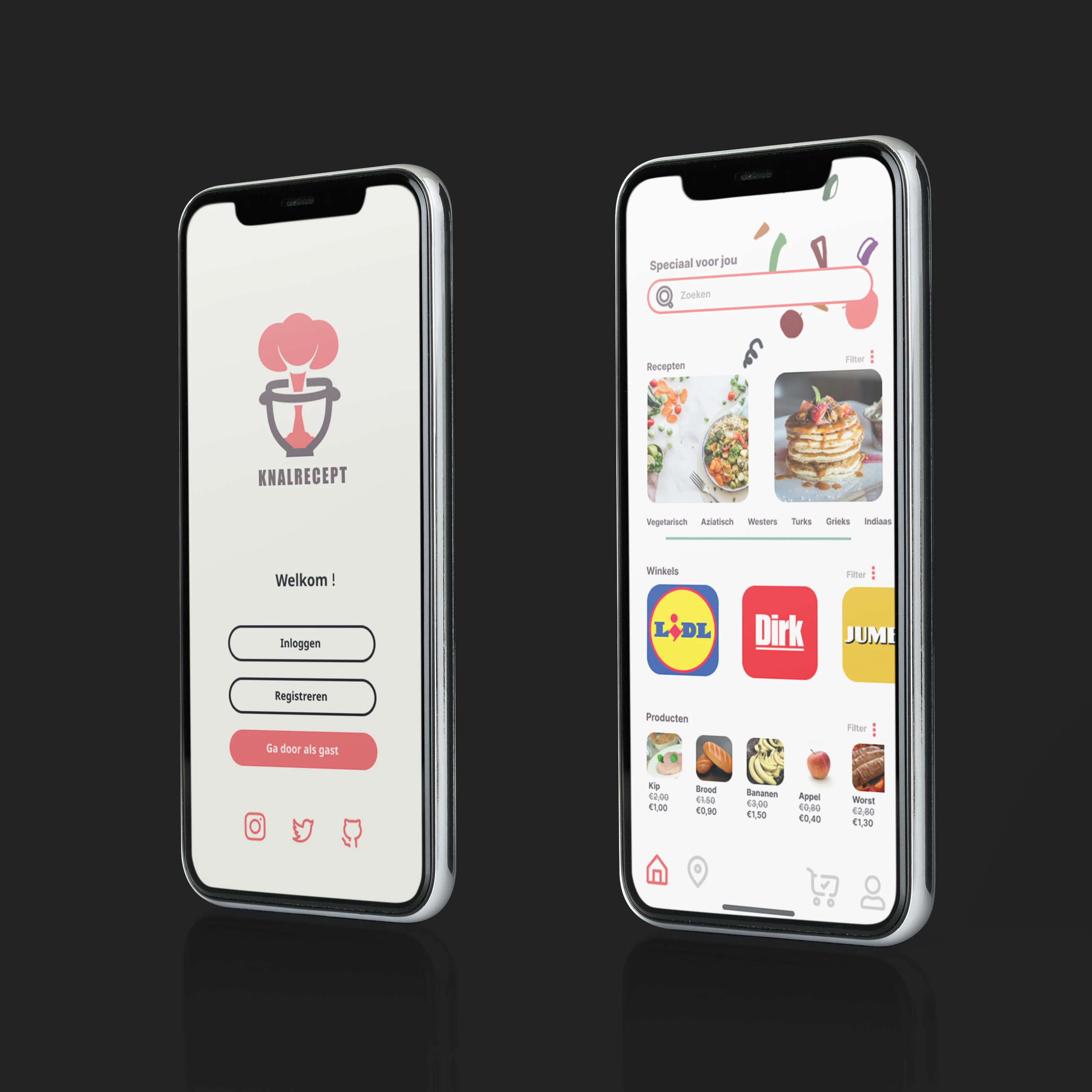 Screenshot voor project KNALRECEPT