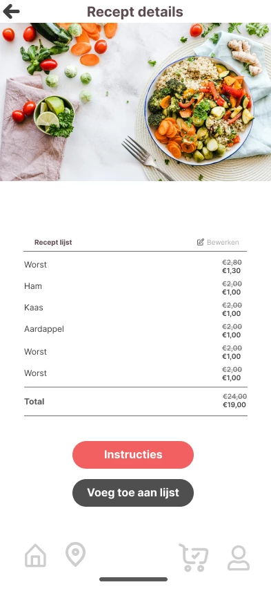 Screenshot voor project KNALRECEPT