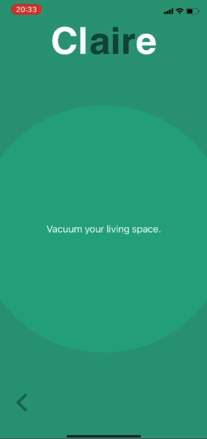 Screenshot voor project Claire