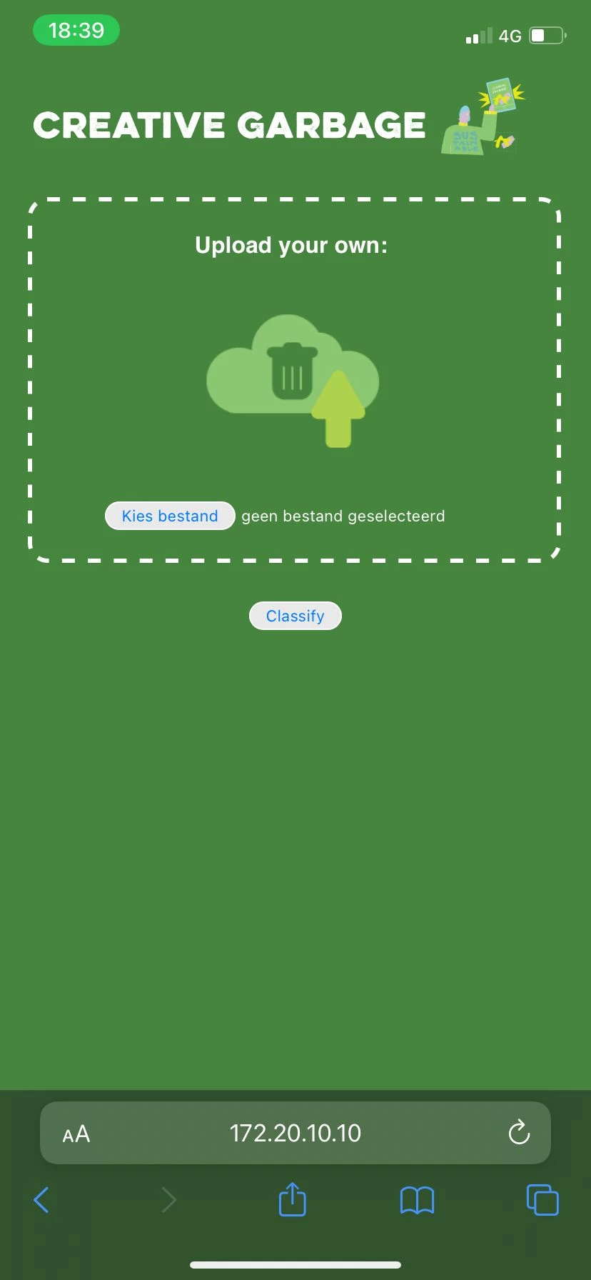 Screenshot voor project Creative Garbage