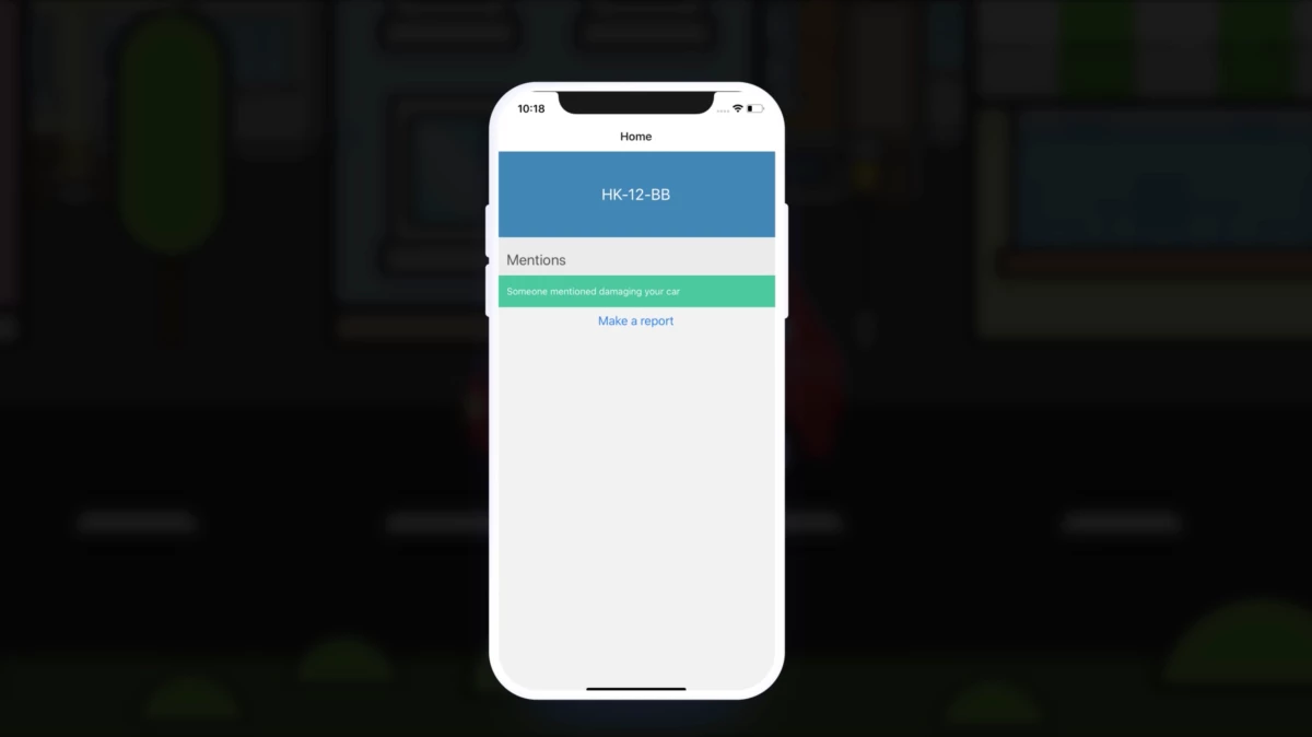 Screenshot voor project Licenseplate Communication App