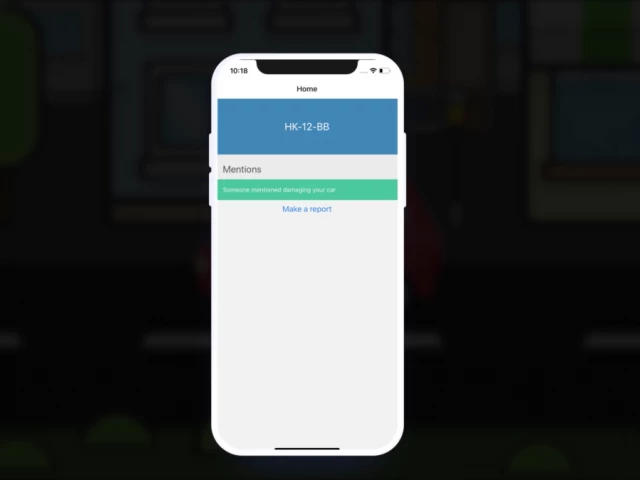 Screenshot voor project Licenseplate Communication App