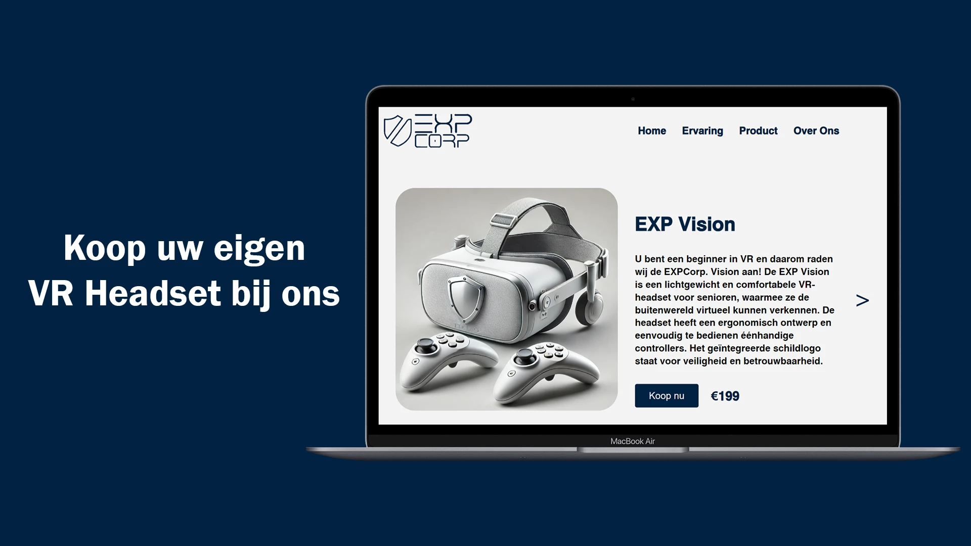 Screenshot voor project EXPCorp.