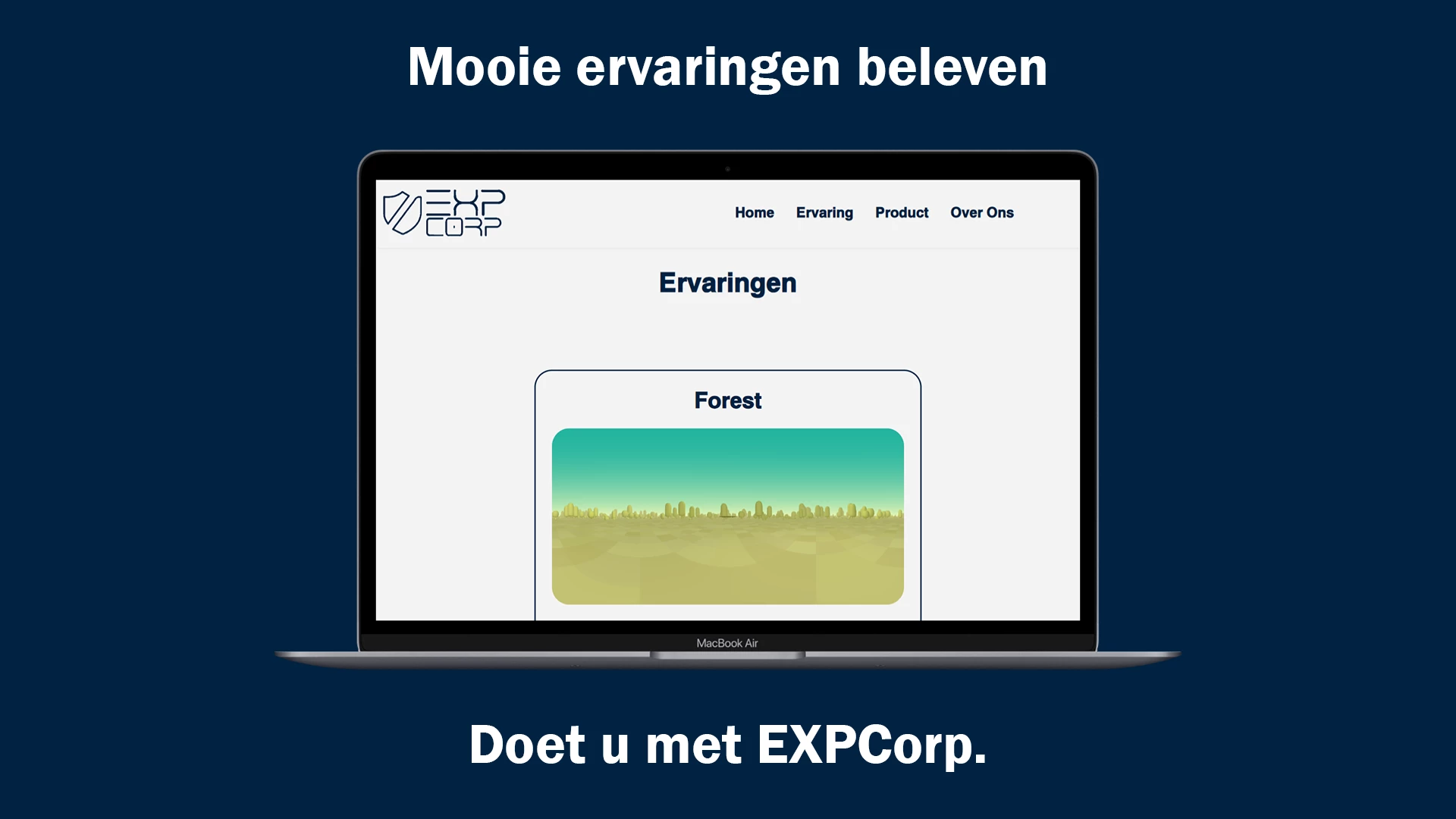Screenshot voor project EXPCorp.