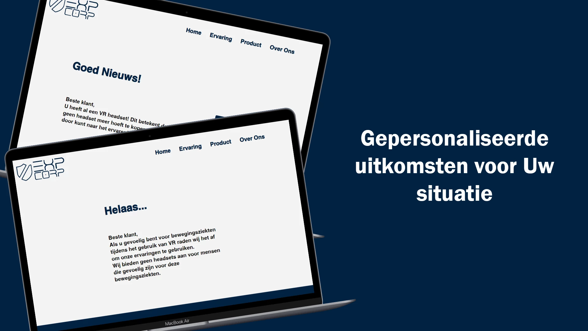 Screenshot voor project EXPCorp.