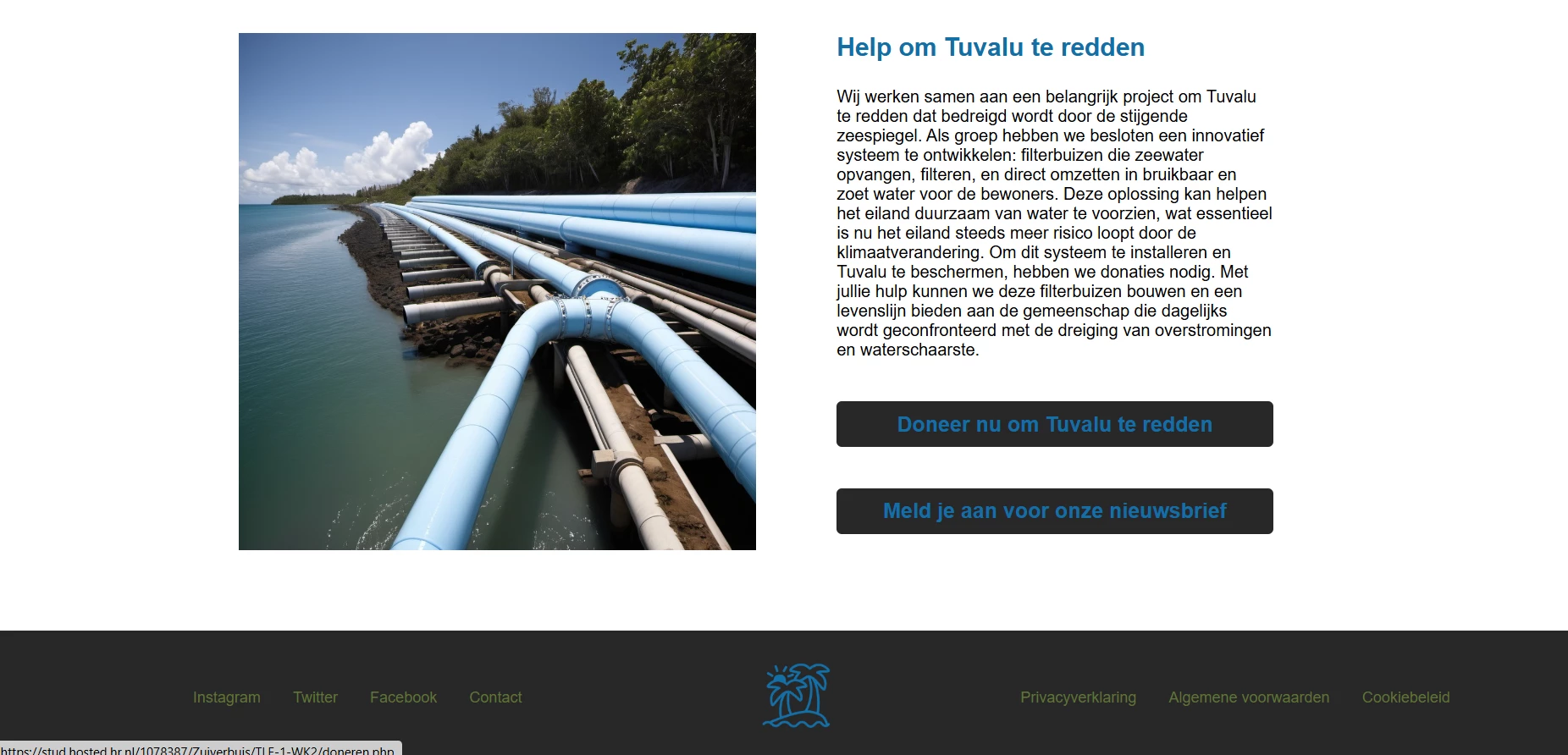 Screenshot voor project ZuiverBuis