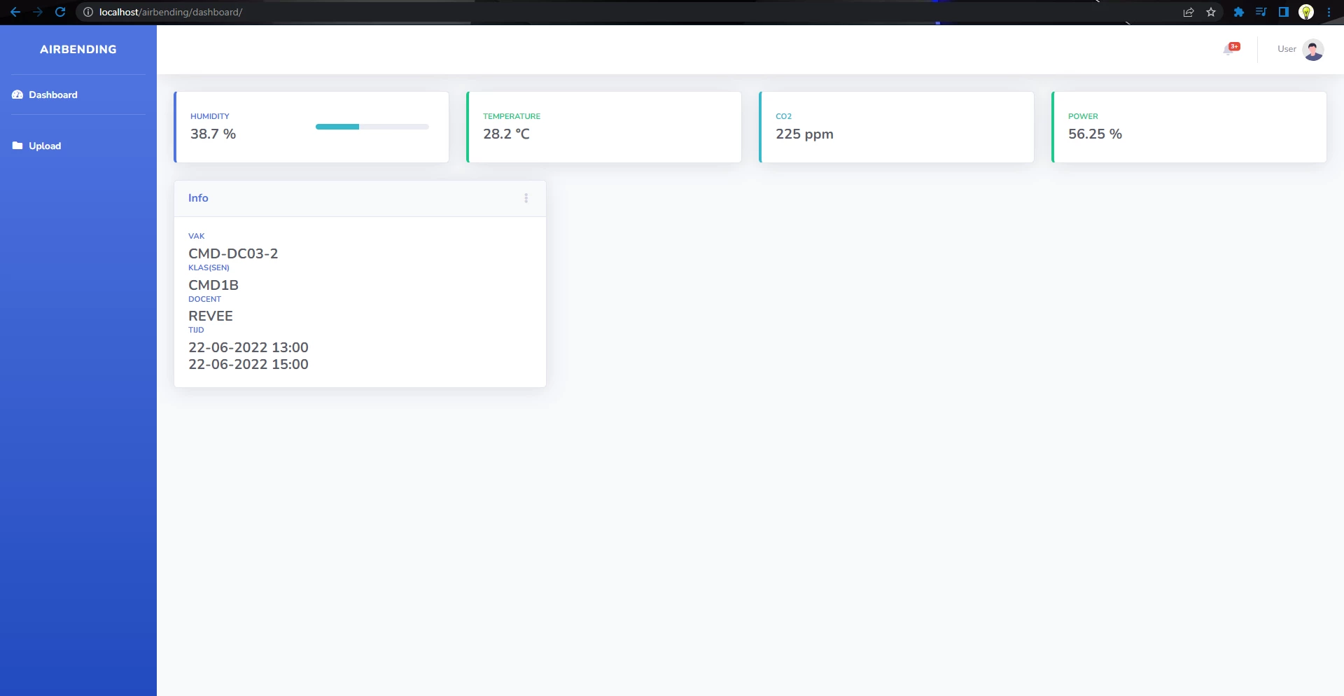 Screenshot voor project Smart ventilatiesysteem
