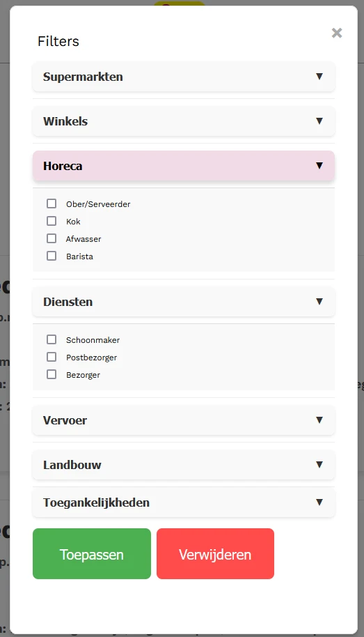 Screenshot voor project Open Hiring - Toegankelijkheid