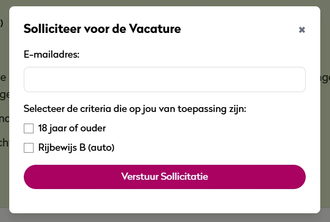 Screenshot voor project Open Hiring