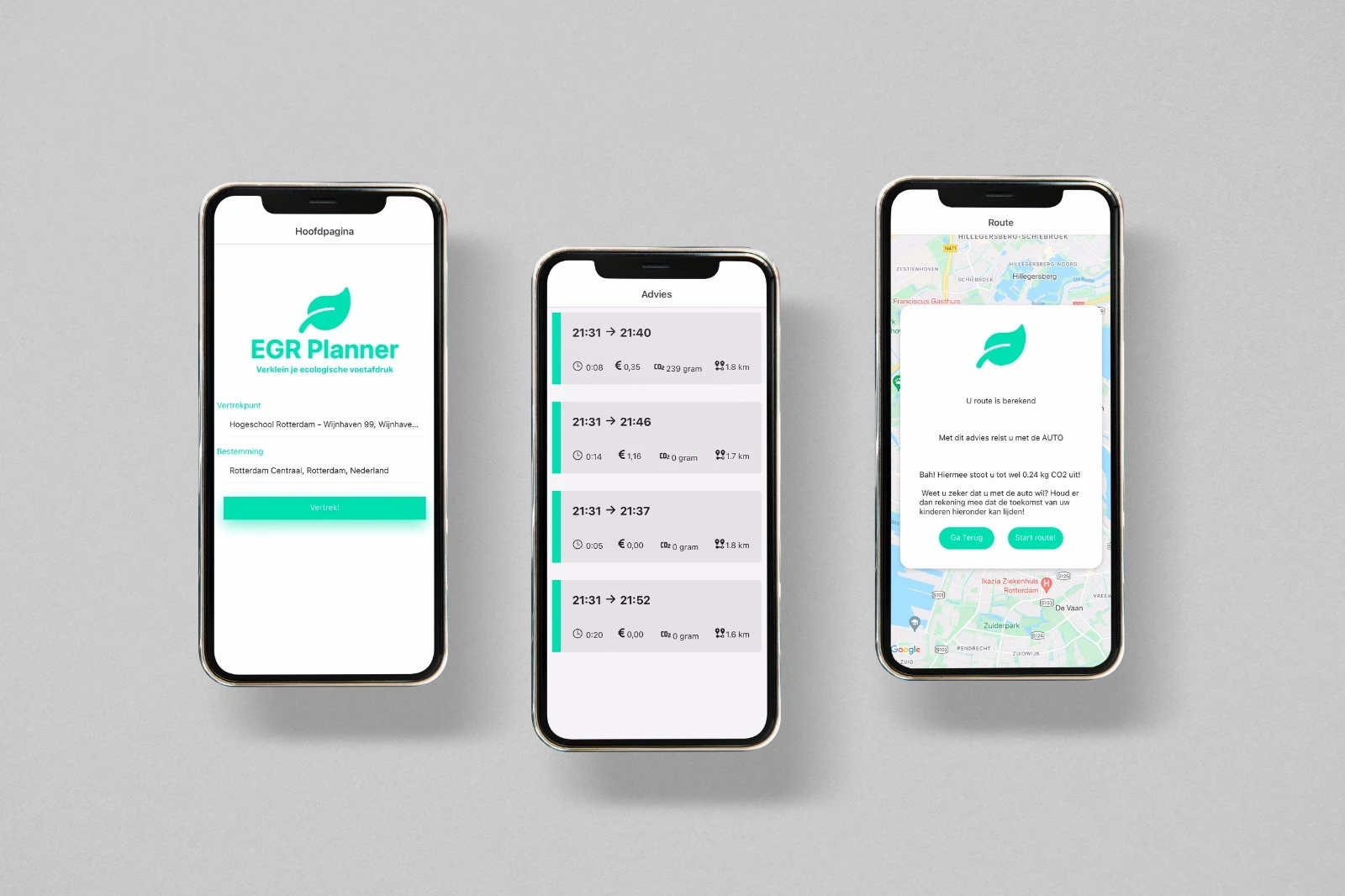 Screenshot voor project EGR Planner