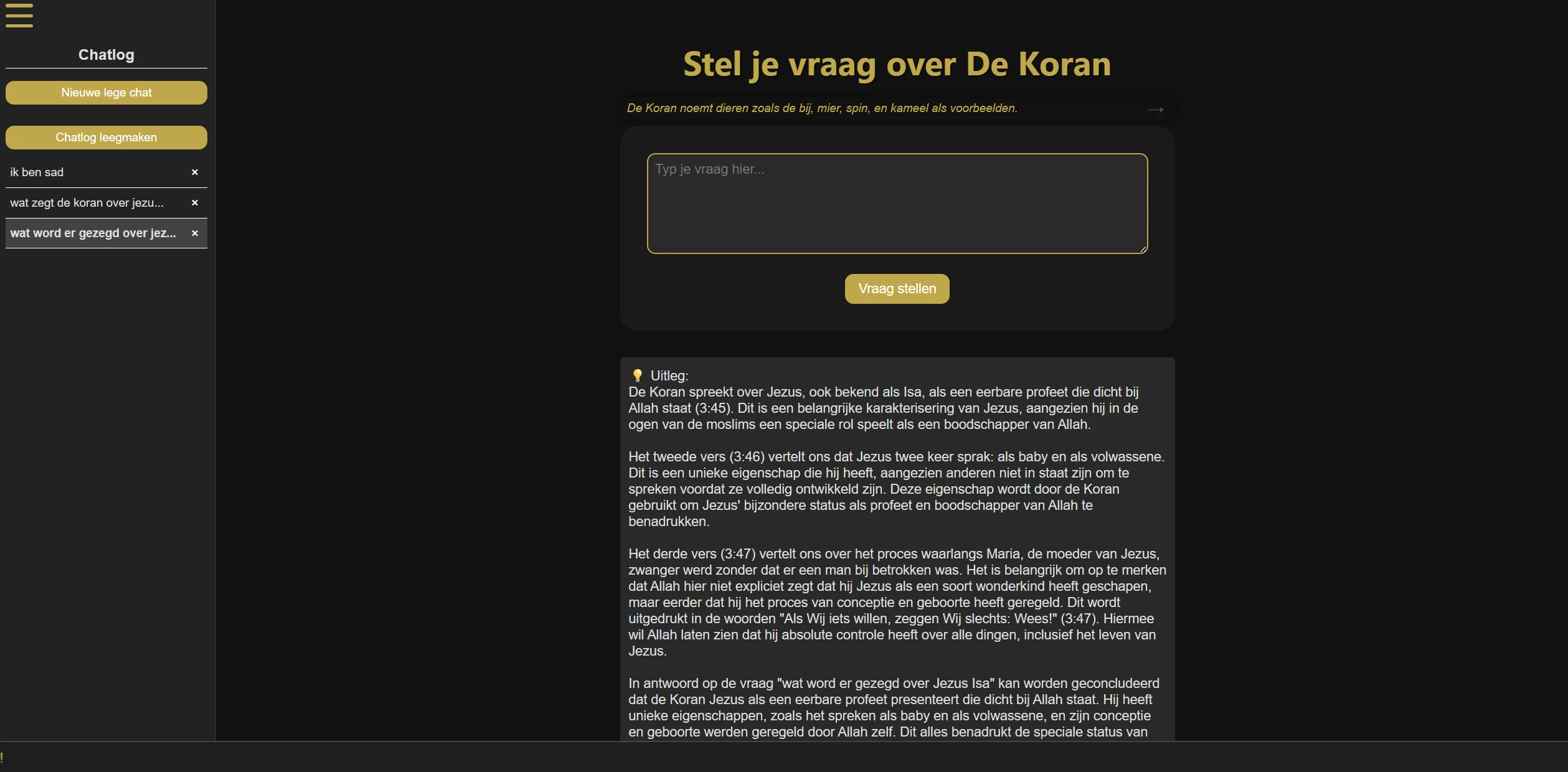 Screenshot voor project Truth finder A.I.