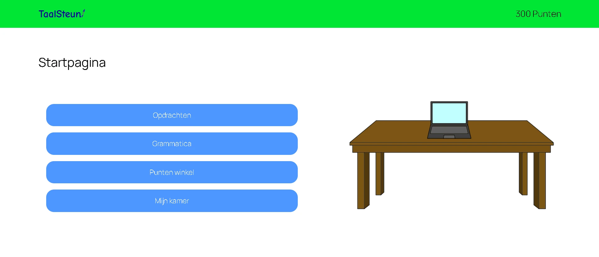 Screenshot voor project TaalSteun