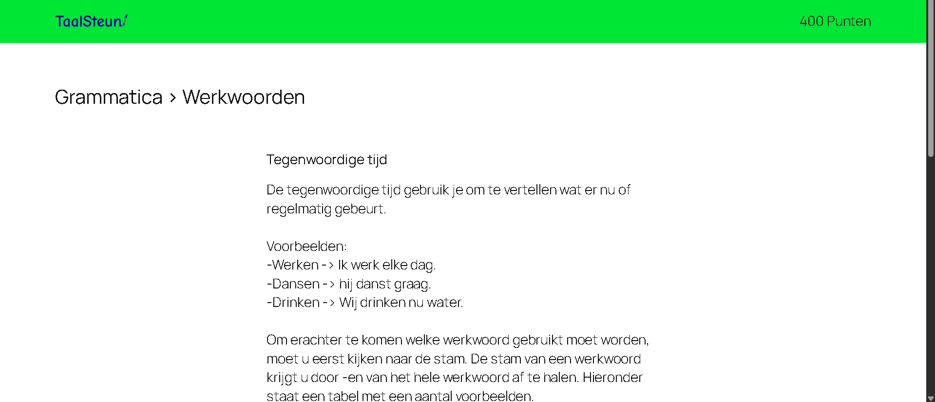 Screenshot voor project TaalSteun
