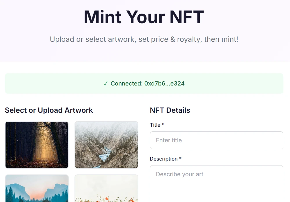 Screenshot voor project The Gallery Vault