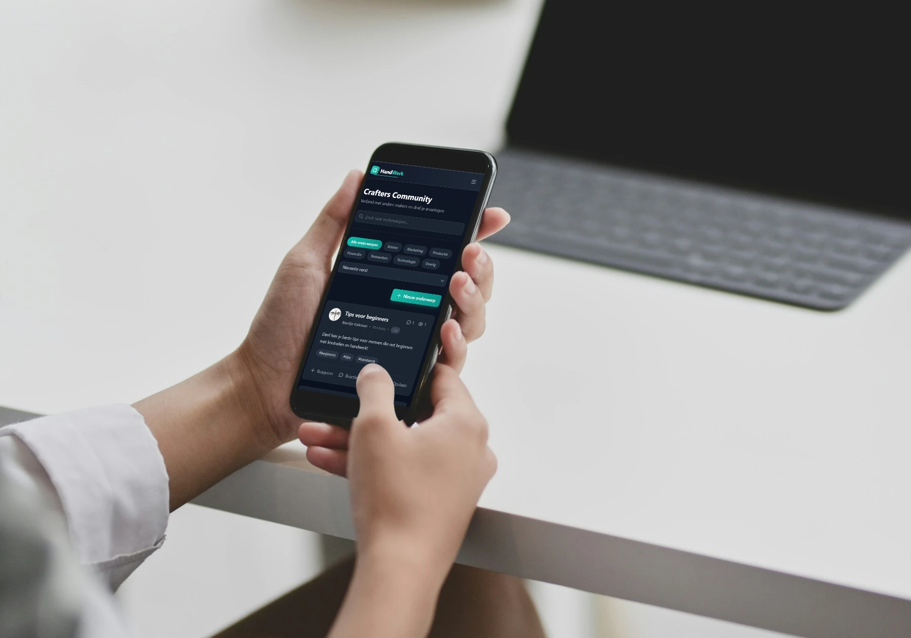 Screenshot voor project Handwerk