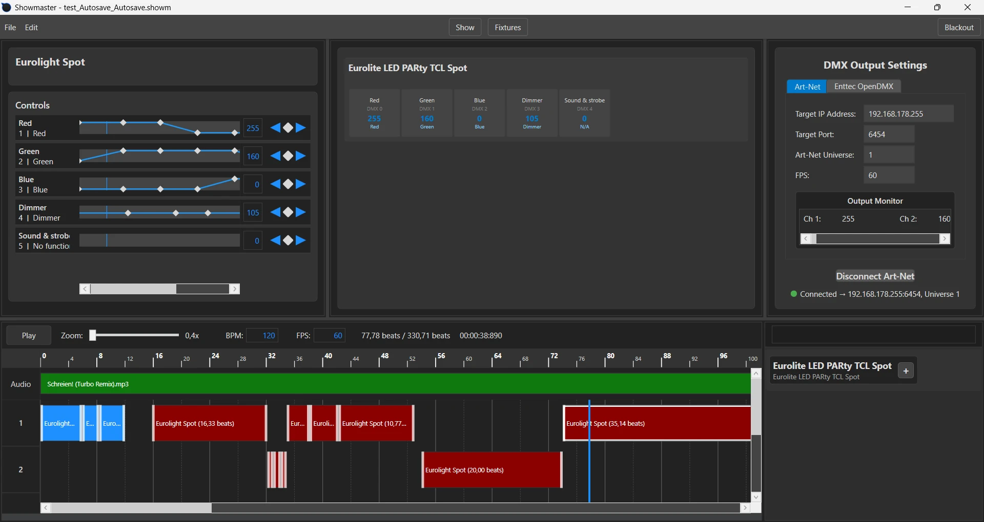 Screenshot voor project Showmaster