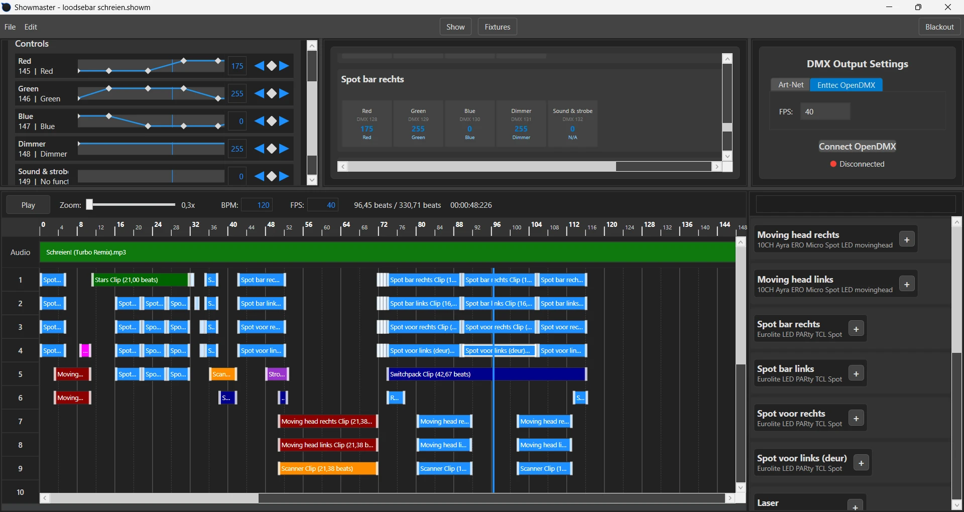 Screenshot voor project Showmaster