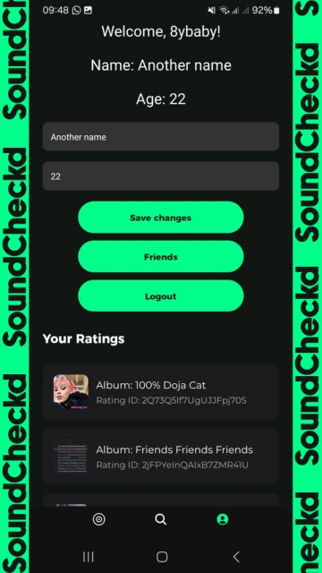 Screenshot voor project SoundCheckd