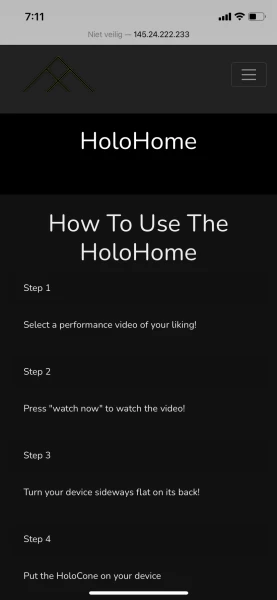Screenshot voor project HoloHome