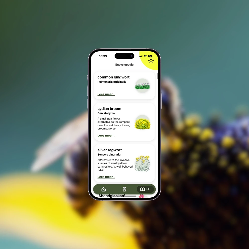 Screenshot voor project De Blije Bij
