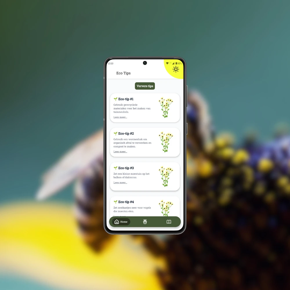 Screenshot voor project De Blije Bij