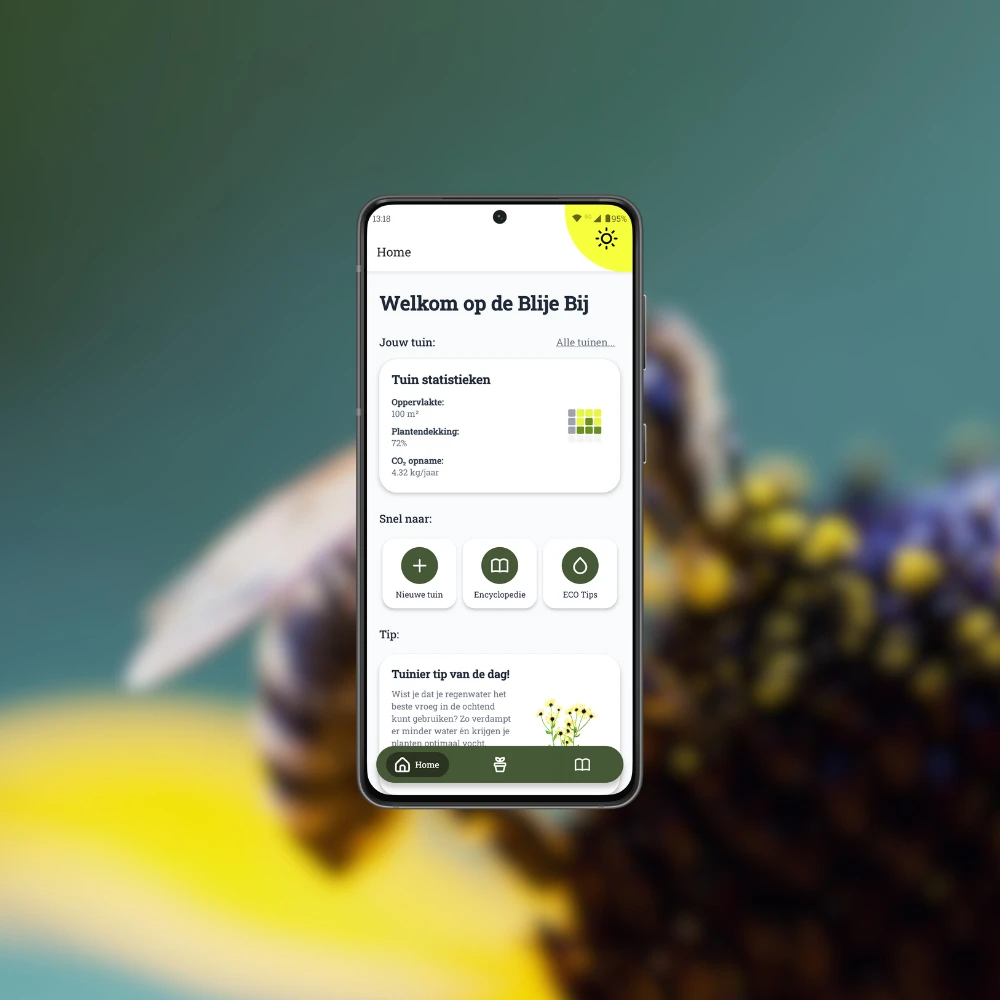 Screenshot voor project De Blije Bij