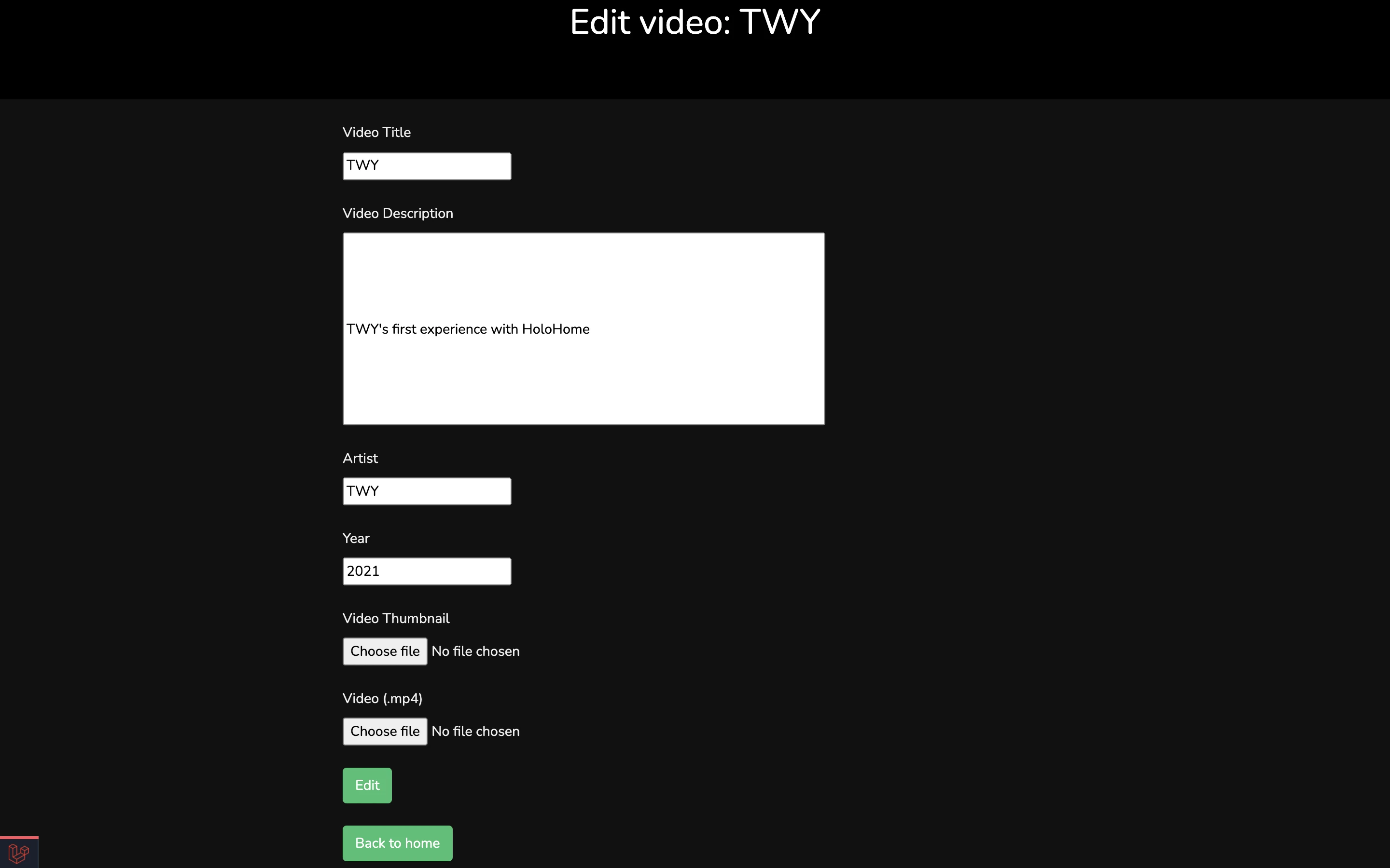 Screenshot voor project HoloHome