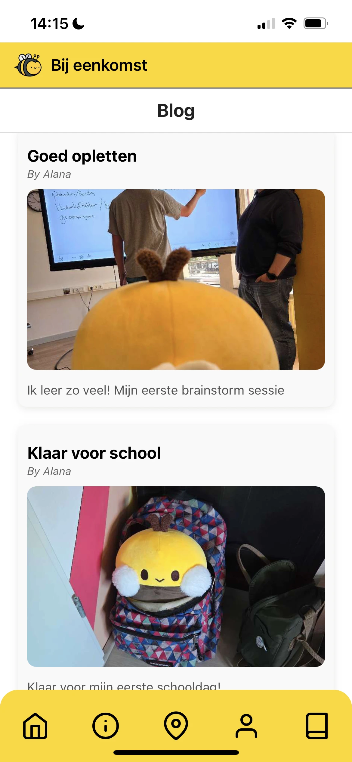 Screenshot voor project Bij-eenkomst