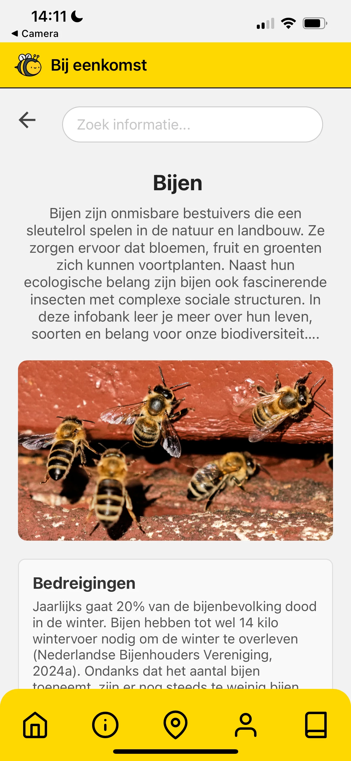 Screenshot voor project Bij-eenkomst