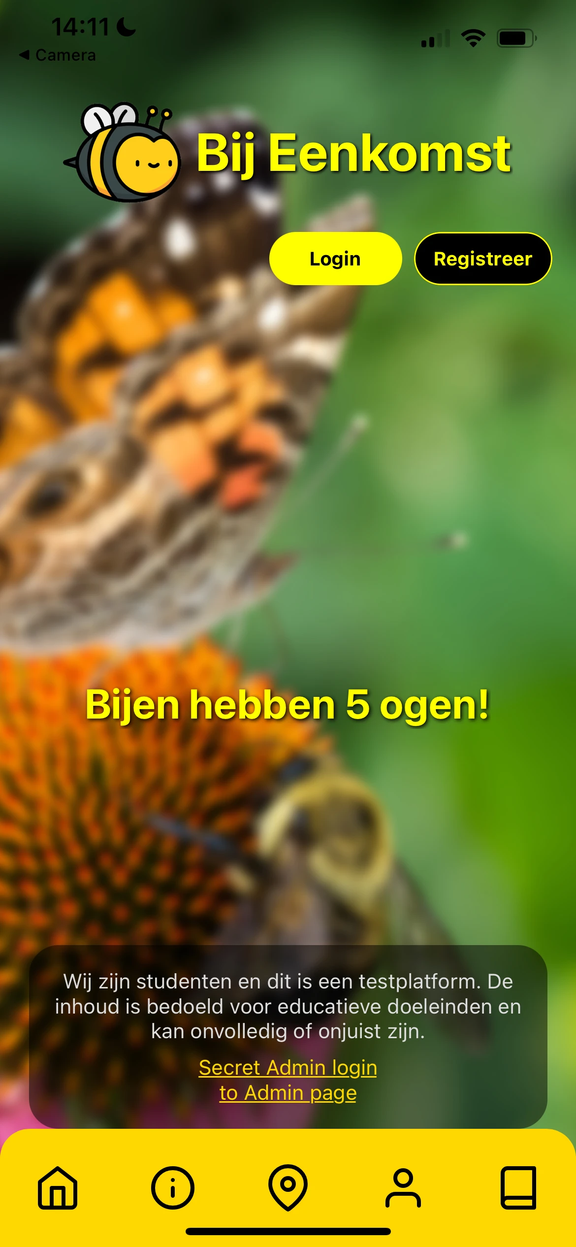 Screenshot voor project Bij-eenkomst