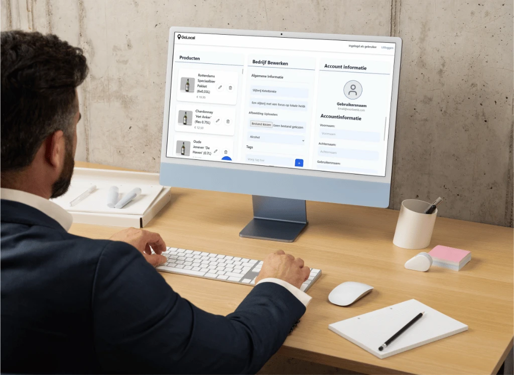 Screenshot voor project Go Local