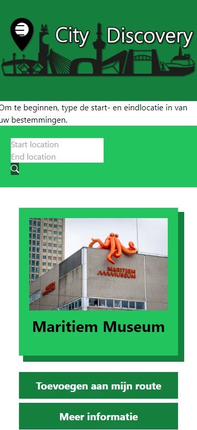 Screenshot voor project City discovery