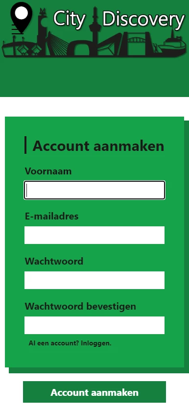 Screenshot voor project City discovery