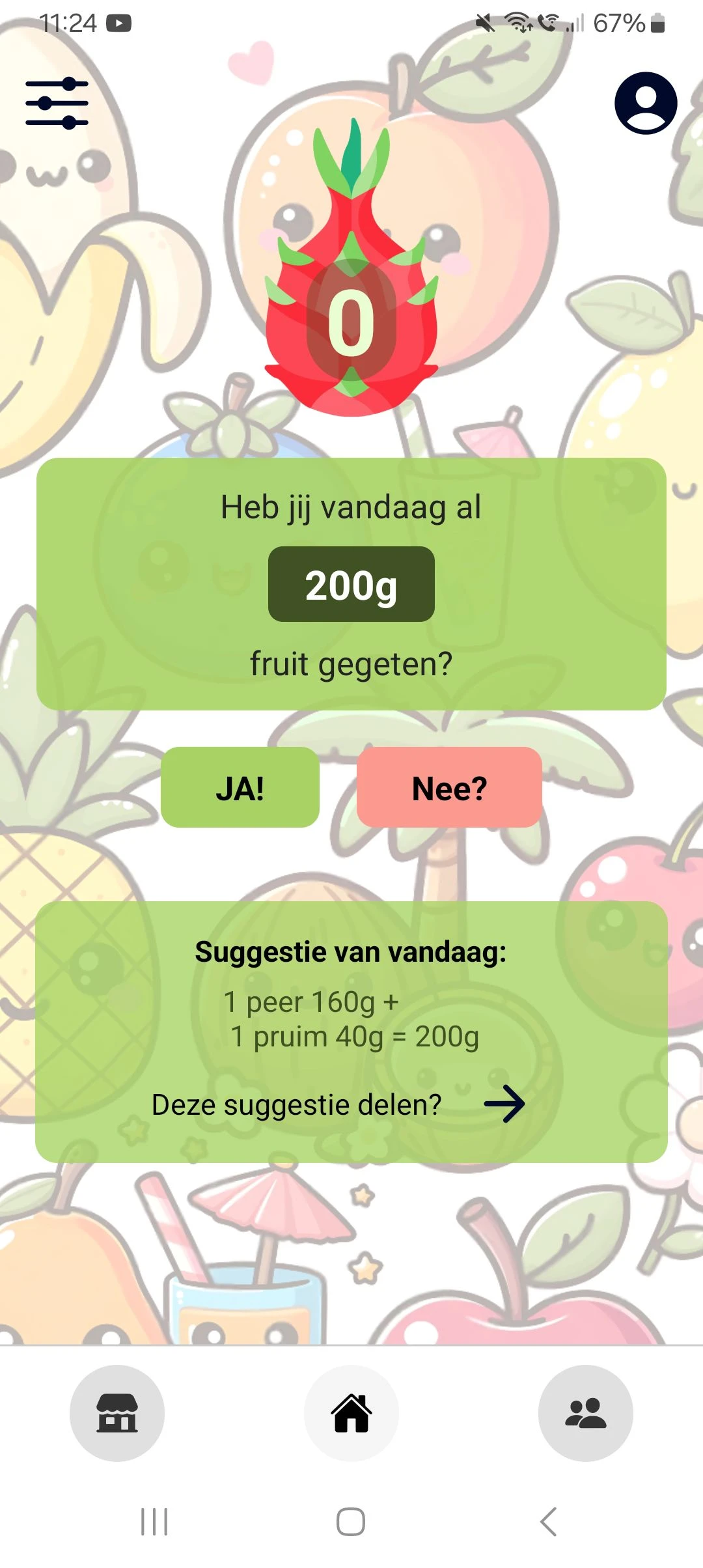 Screenshot voor project FruitApp