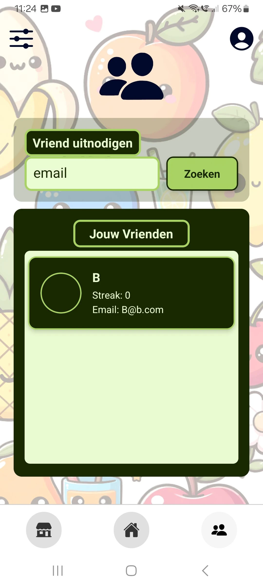 Screenshot voor project FruitApp