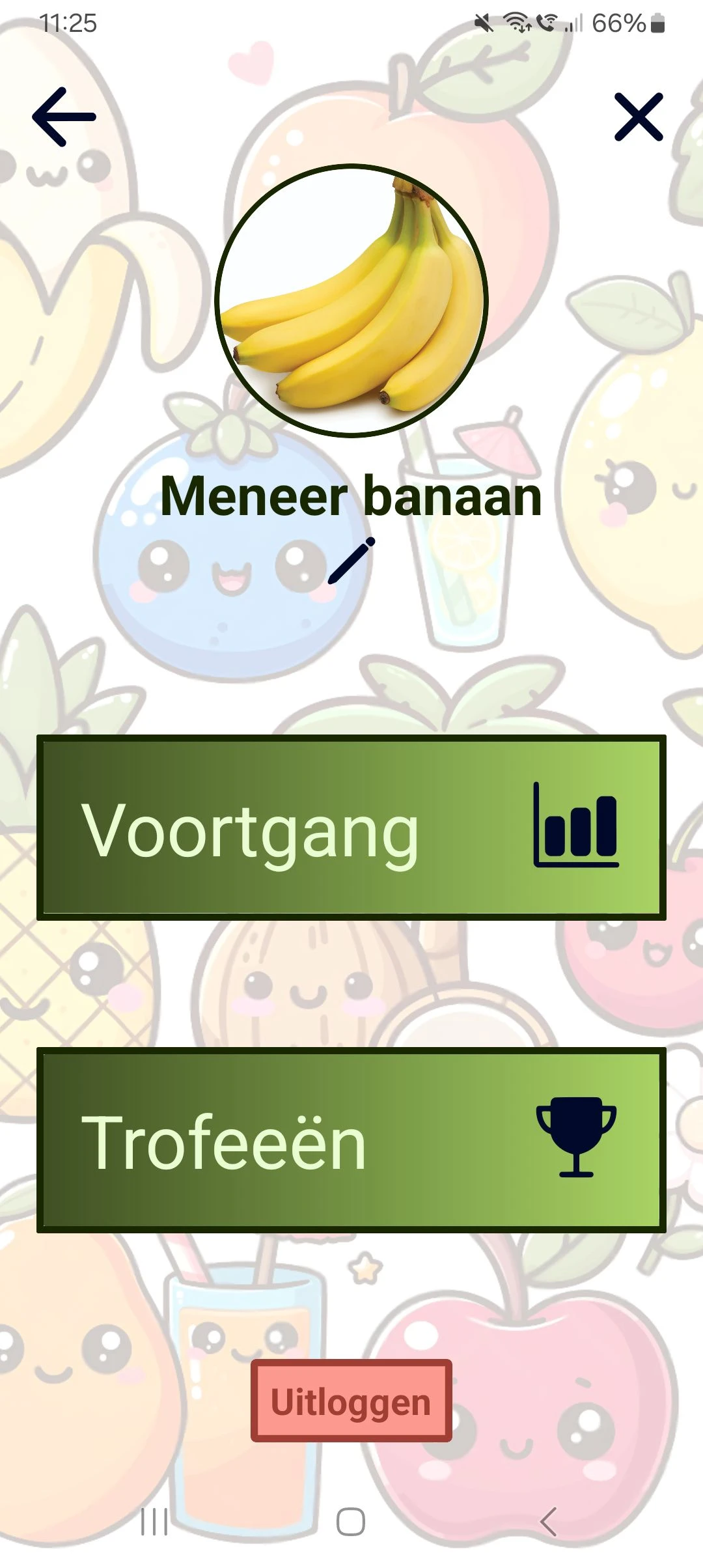 Screenshot voor project FruitApp