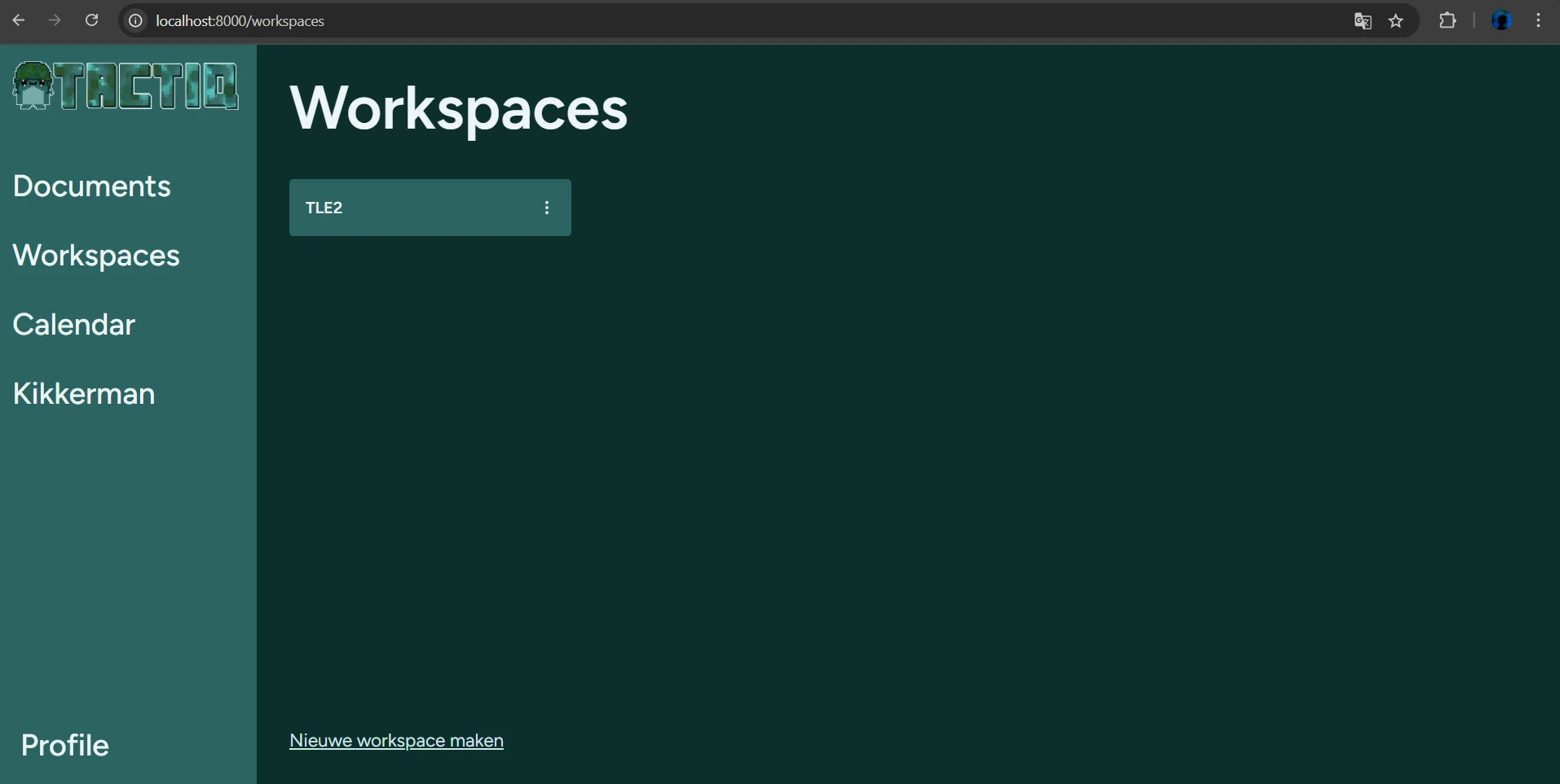 Screenshot voor project Tactiq