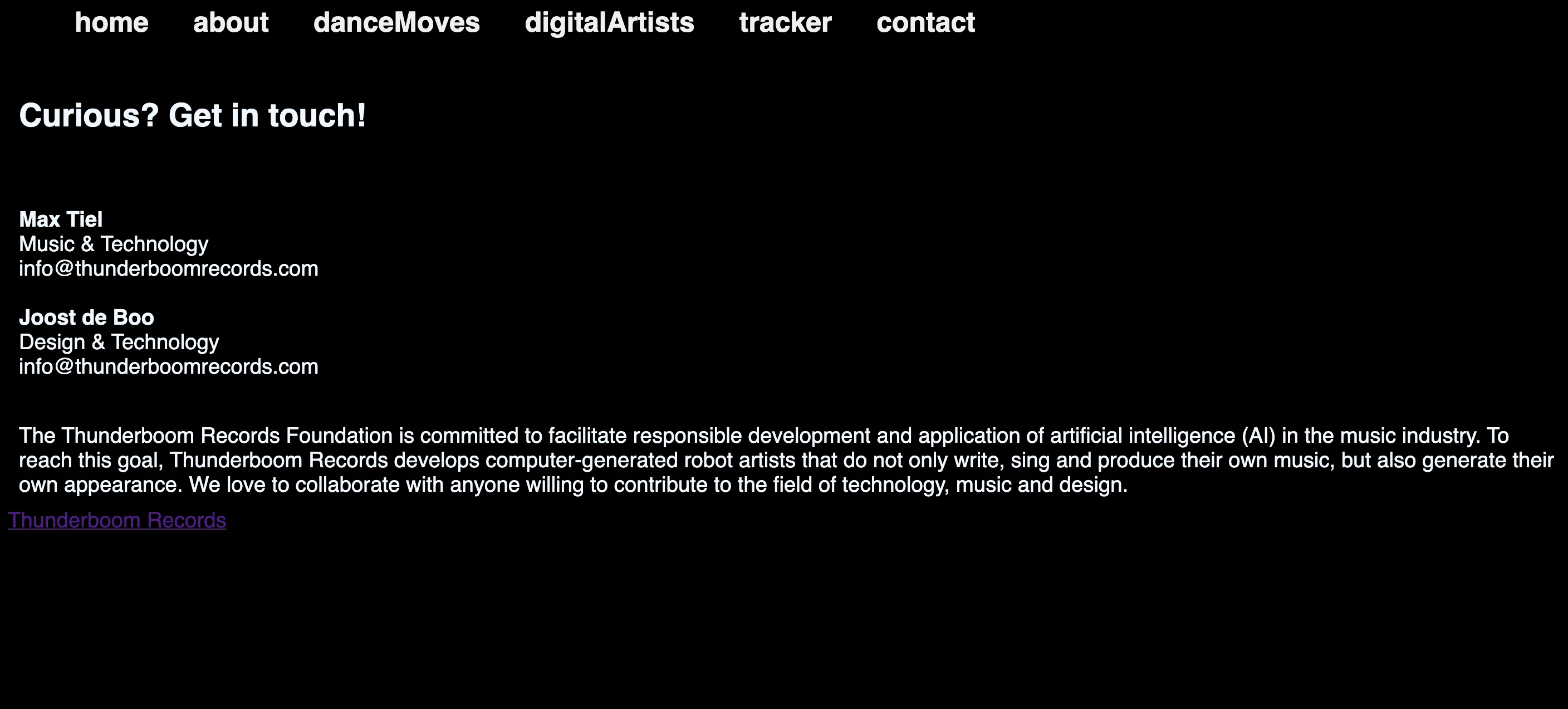 Screenshot voor project Danceflow
