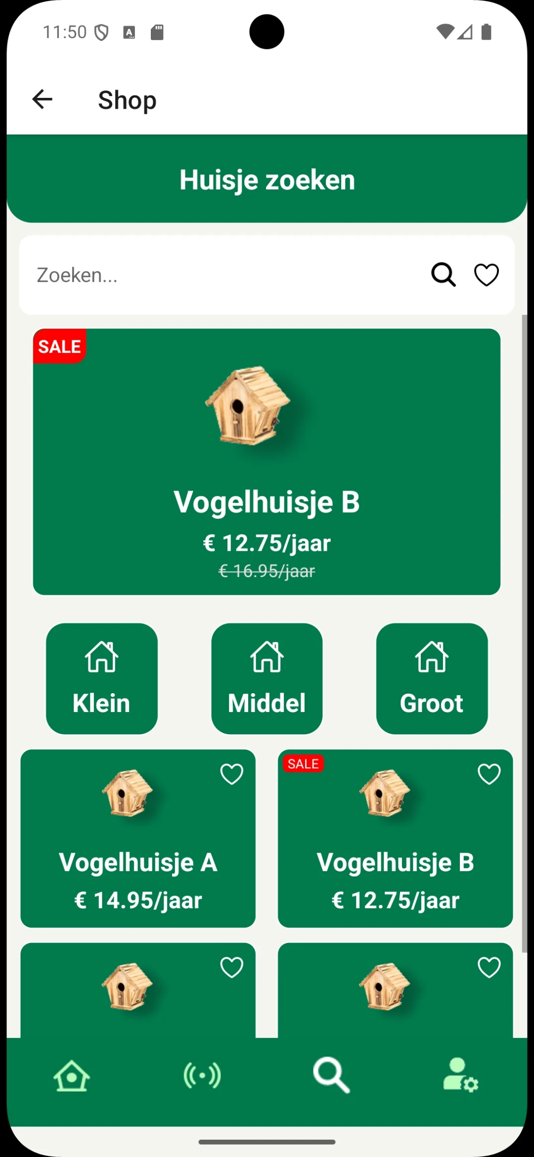 Screenshot voor project Nestly