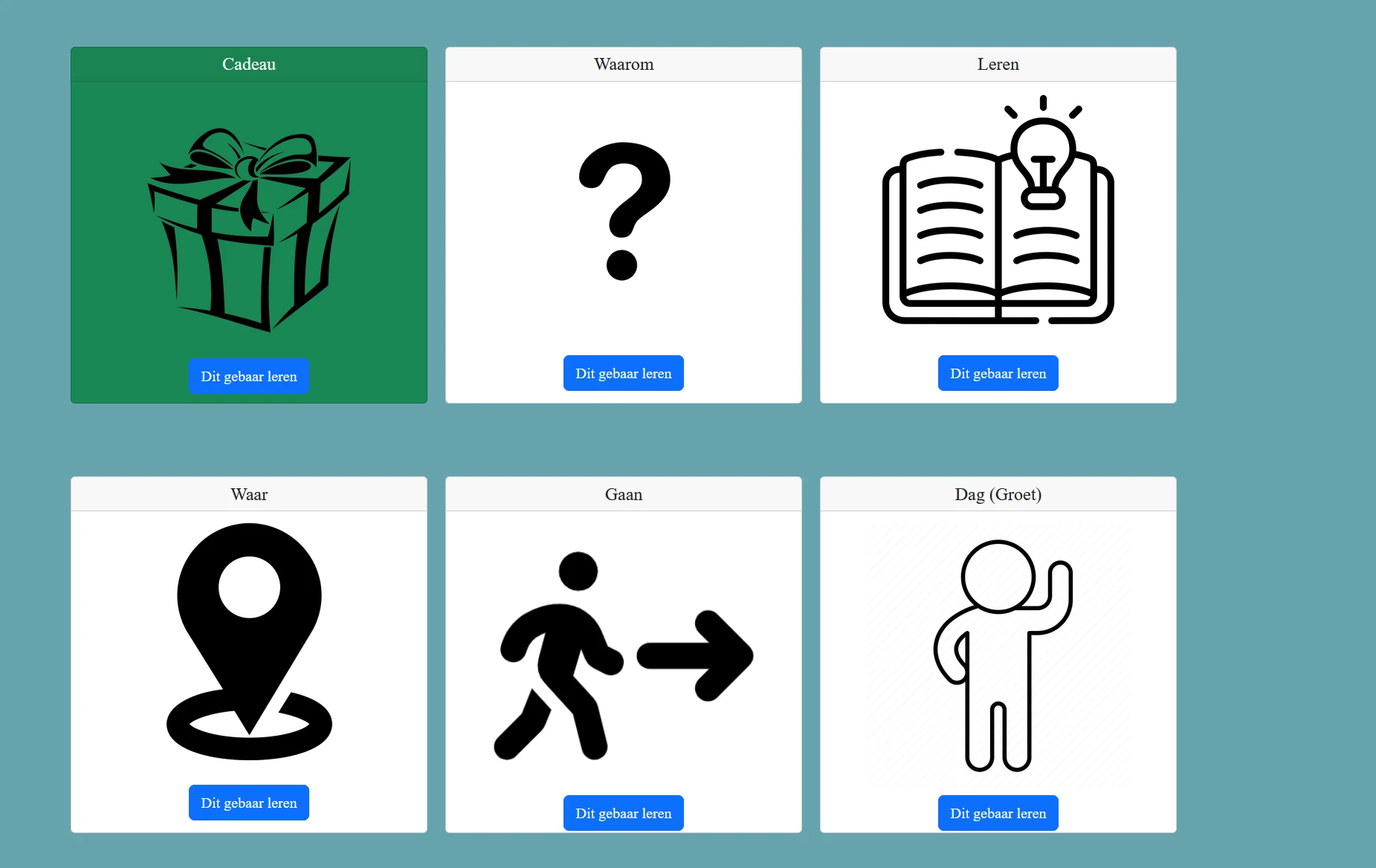 Screenshot voor project GebarenLeren
