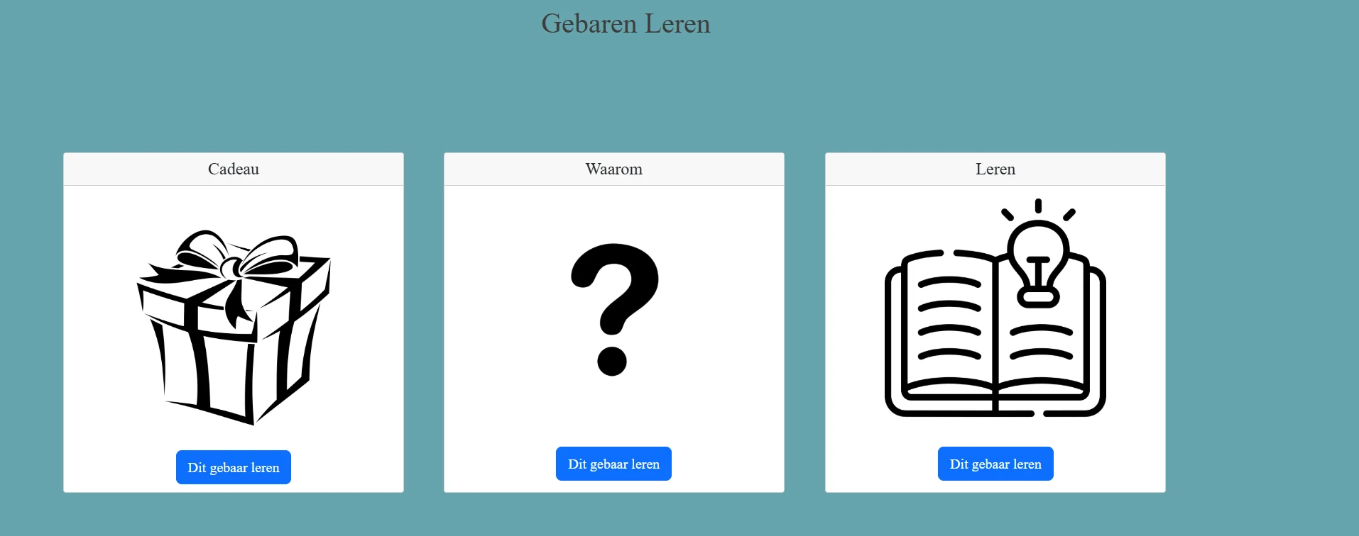 Screenshot voor project GebarenLeren