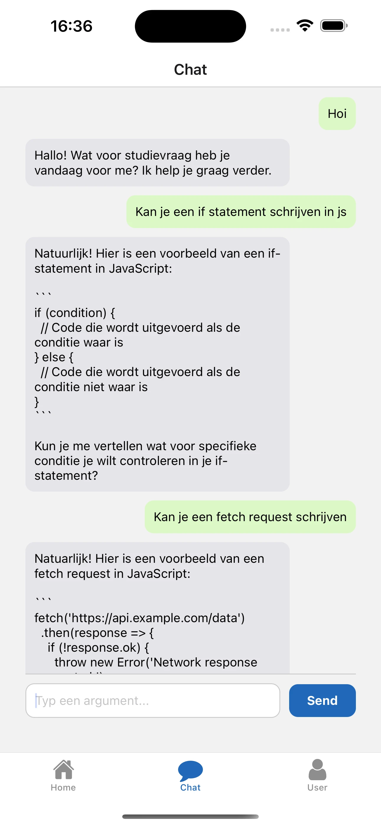 Screenshot voor project EricAI