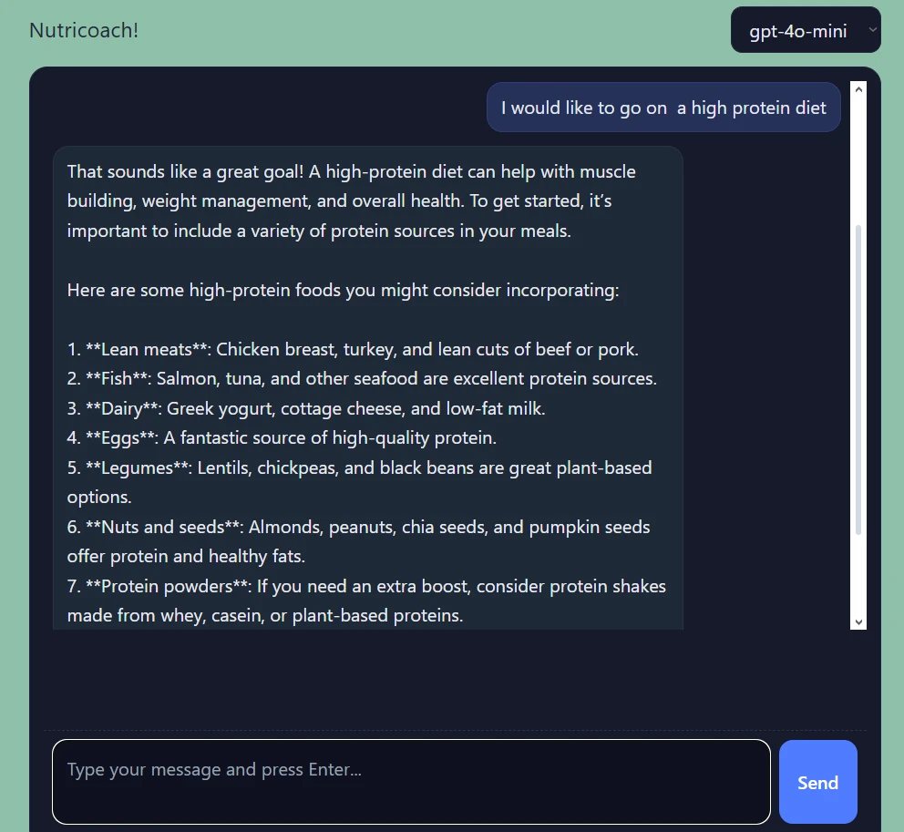 Screenshot voor project NutriCoach