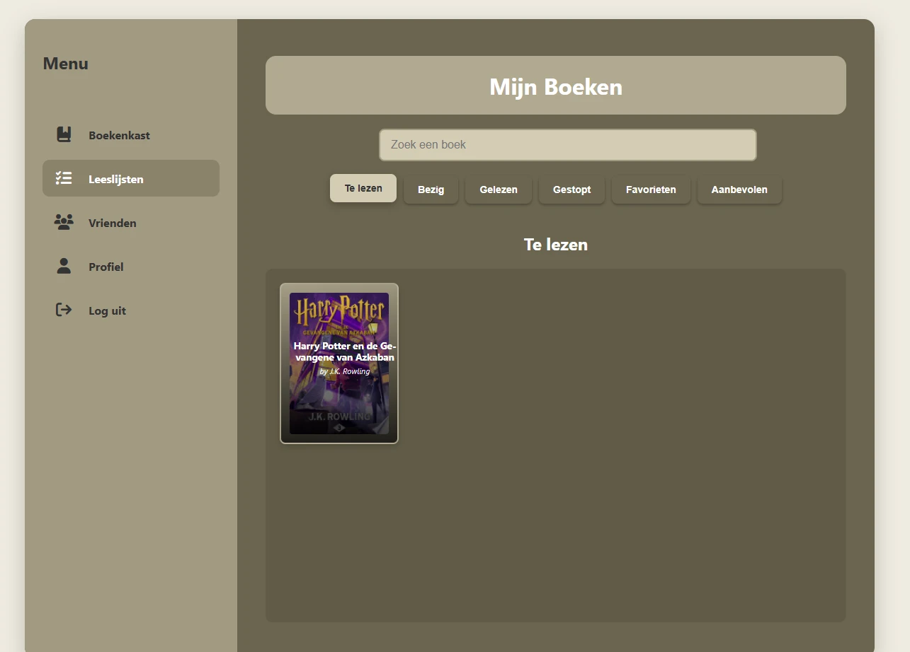 Screenshot voor project Yshelf