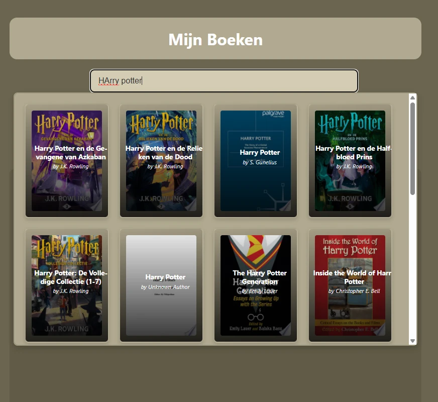 Screenshot voor project Yshelf