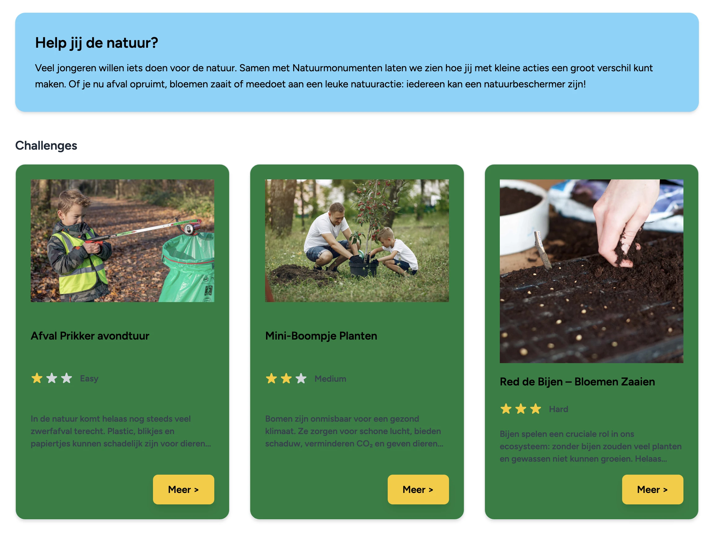 Screenshot voor project EcoExplorer