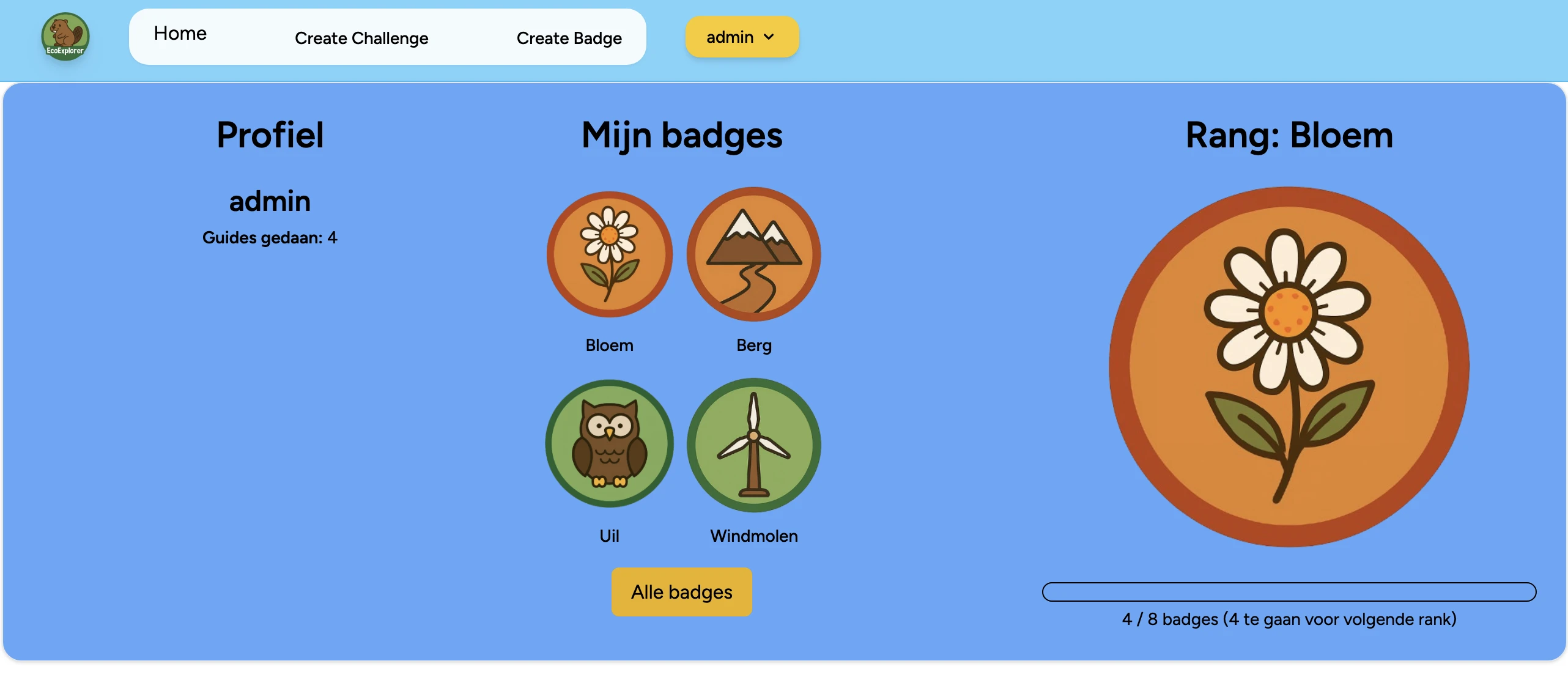 Screenshot voor project EcoExplorer